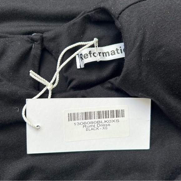 Reformation Black Rumi Sleeveless Mini Dress Padded Shoulders Size XS New - Picture 8 of 15